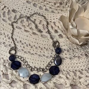 Elegant Blue and Silver Necklace